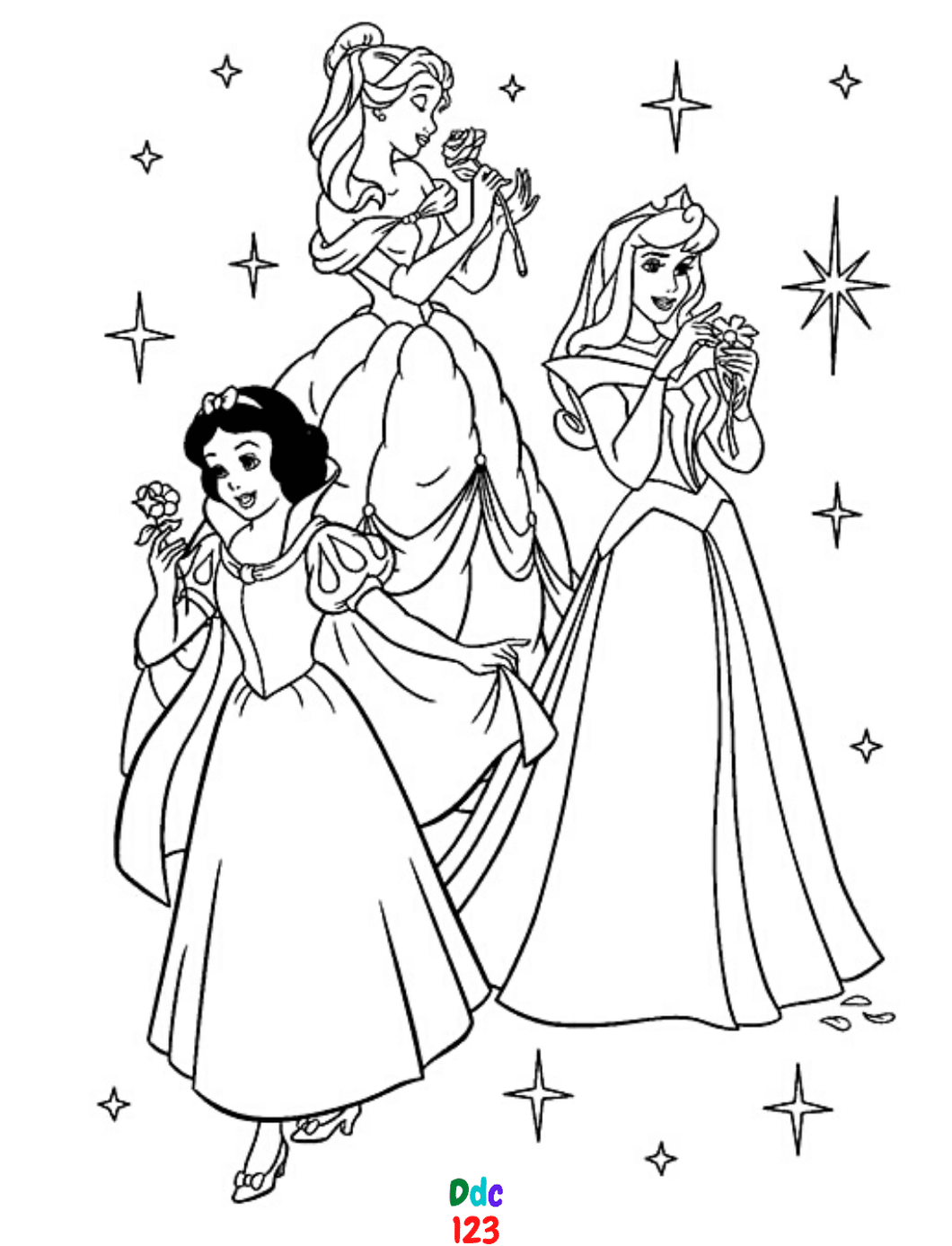 Princess coloring pages to color for kids