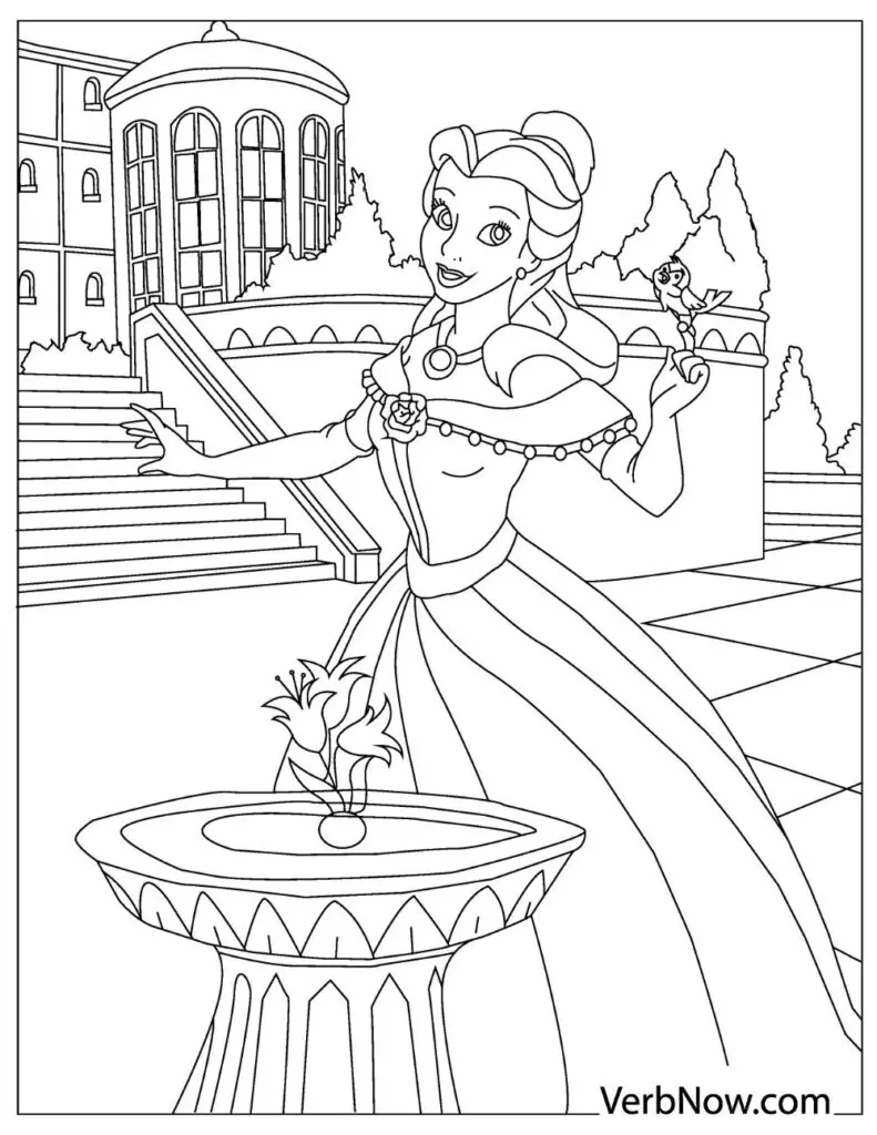 Free princess coloring pages for download printable pdf
