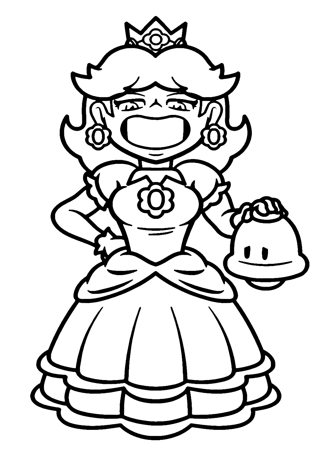 Princess daisy coloring pages printable for free download