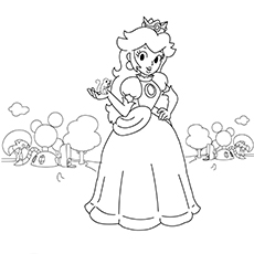 Best princess peach coloring pages for your little girl