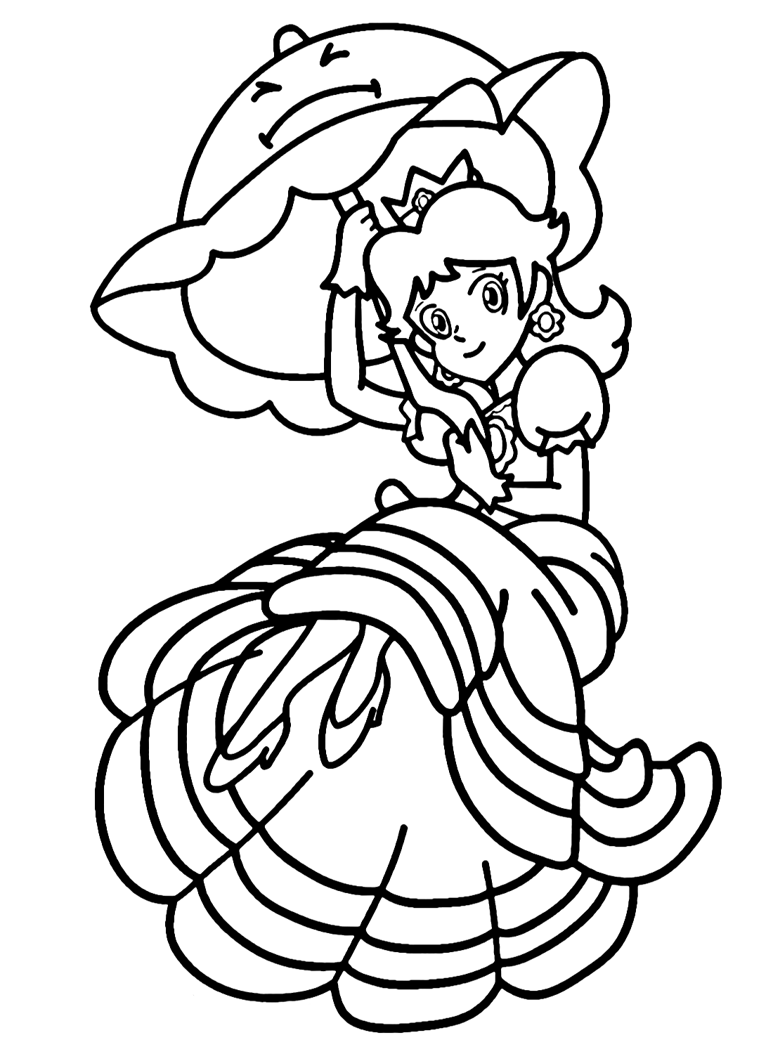 Princess daisy coloring pages printable for free download