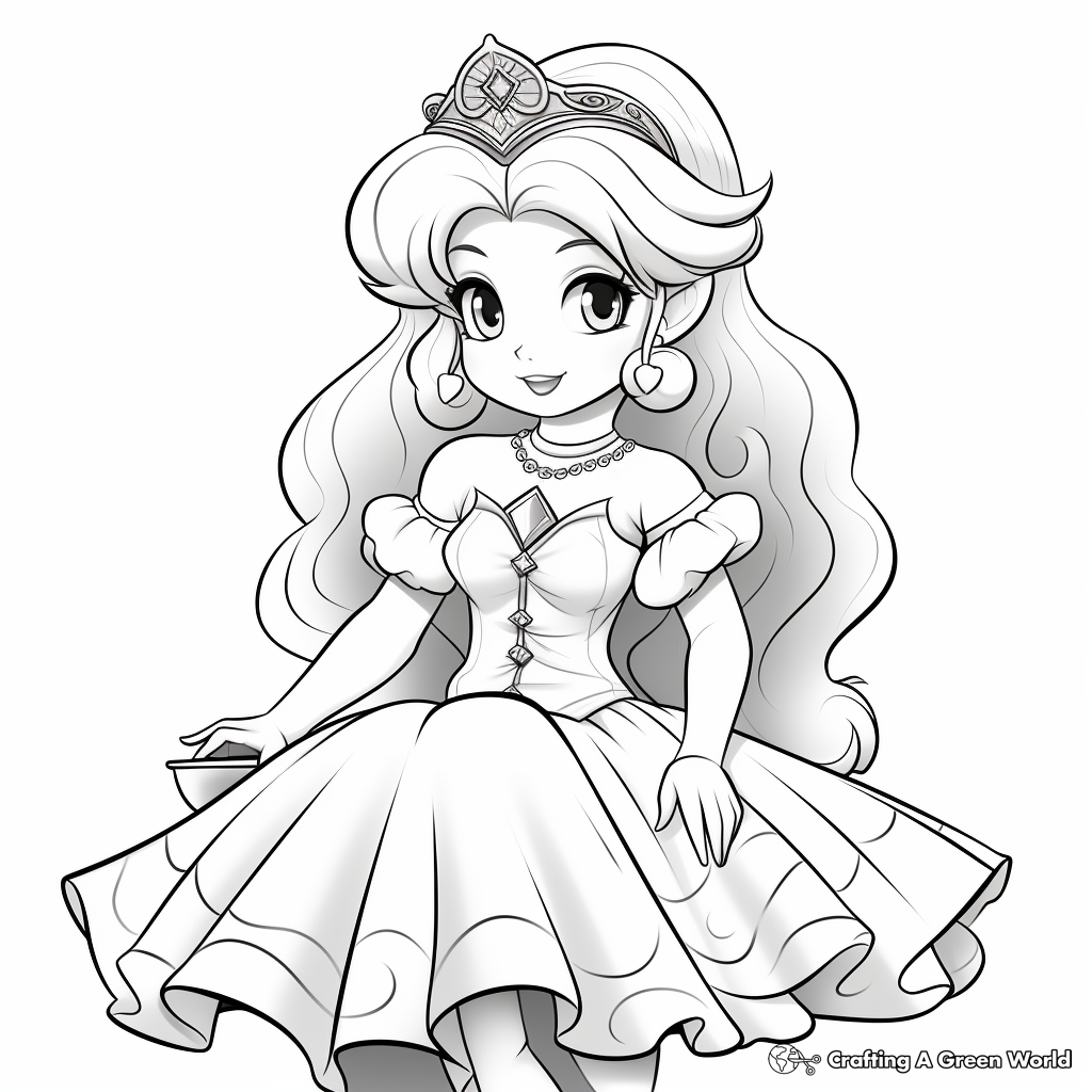 Princess peach coloring pages