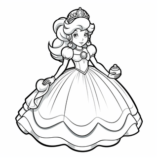 Princess peach coloring pages