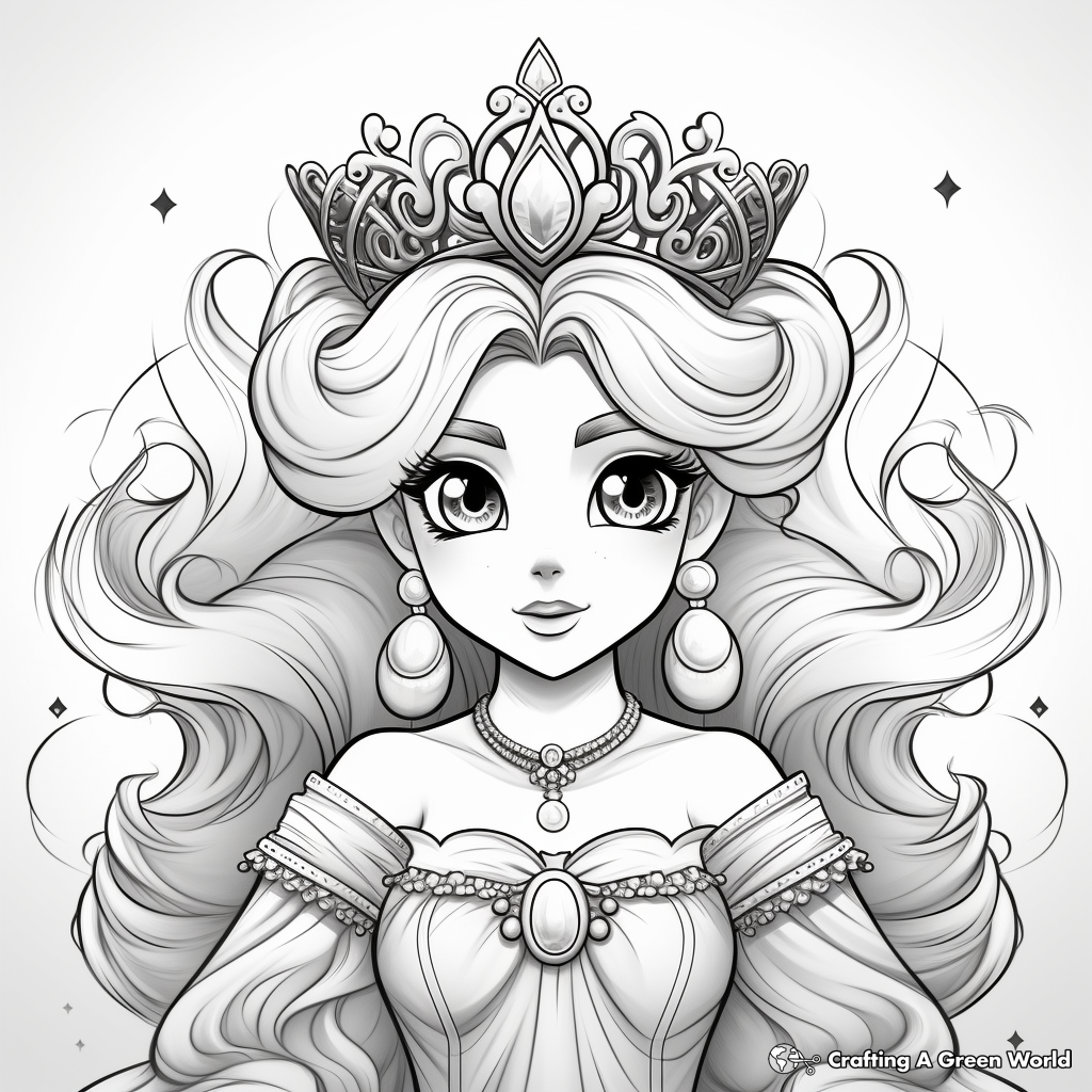 Princess peach coloring pages