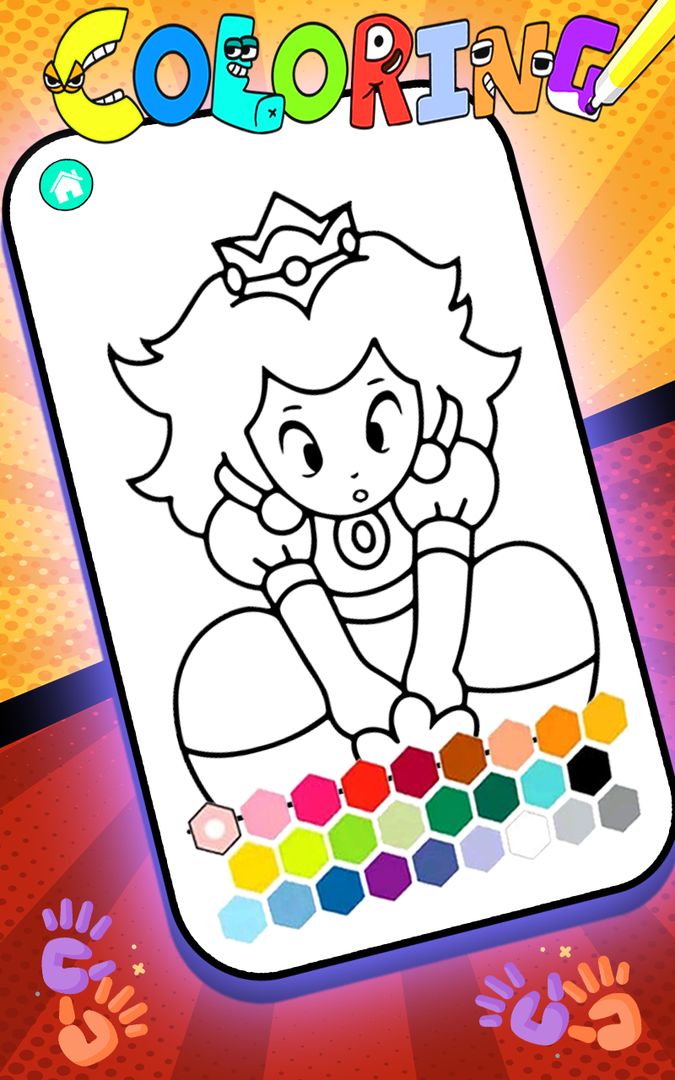 Princess peach coloring android s