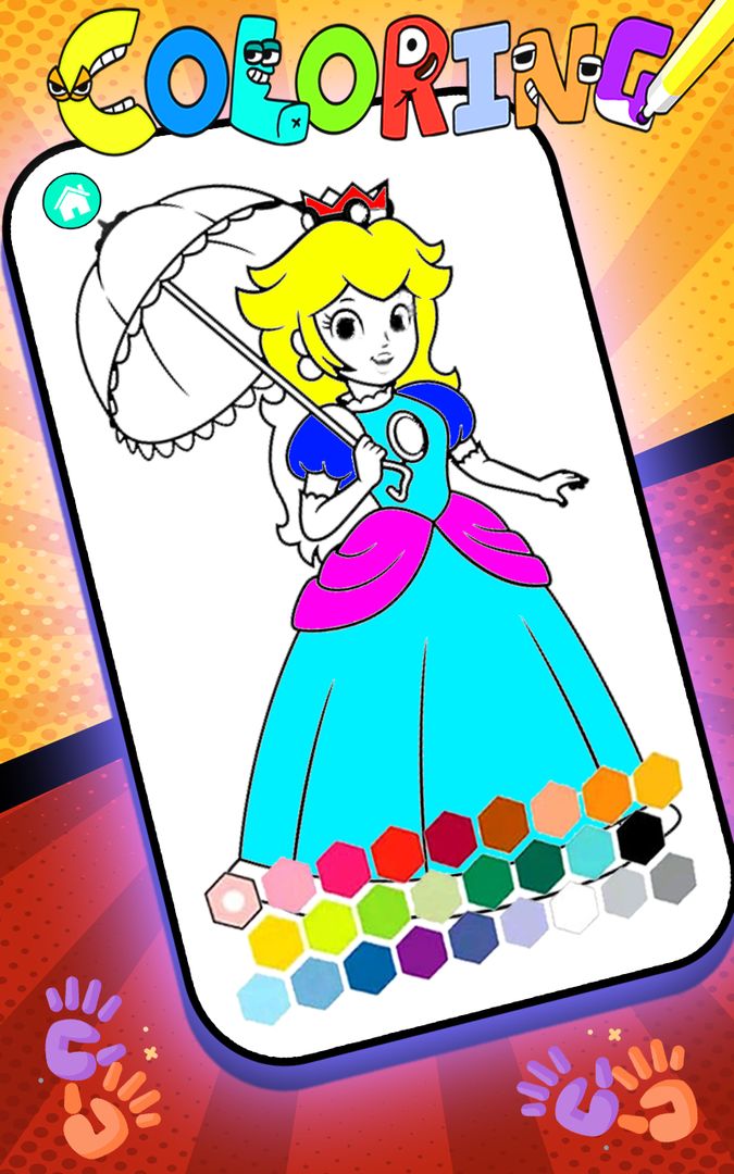 Princess peach coloring android s