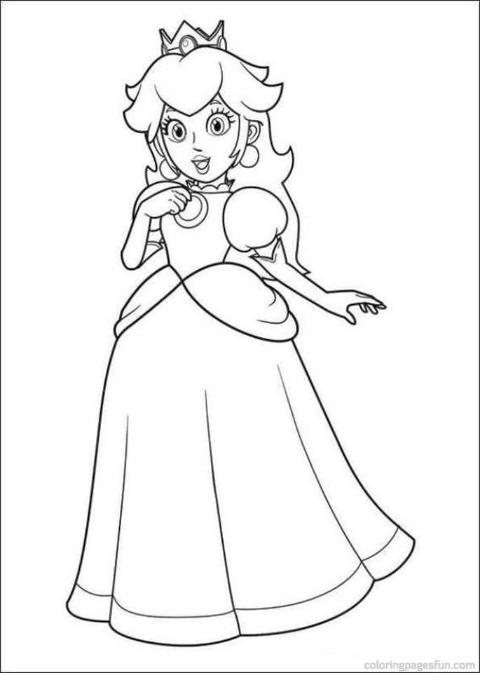 Get this mario coloring pages peach free to print