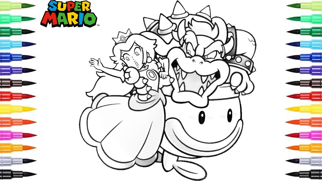 Princess peach rejects browser coloring pages luigiposca markers the super mario bros drawing