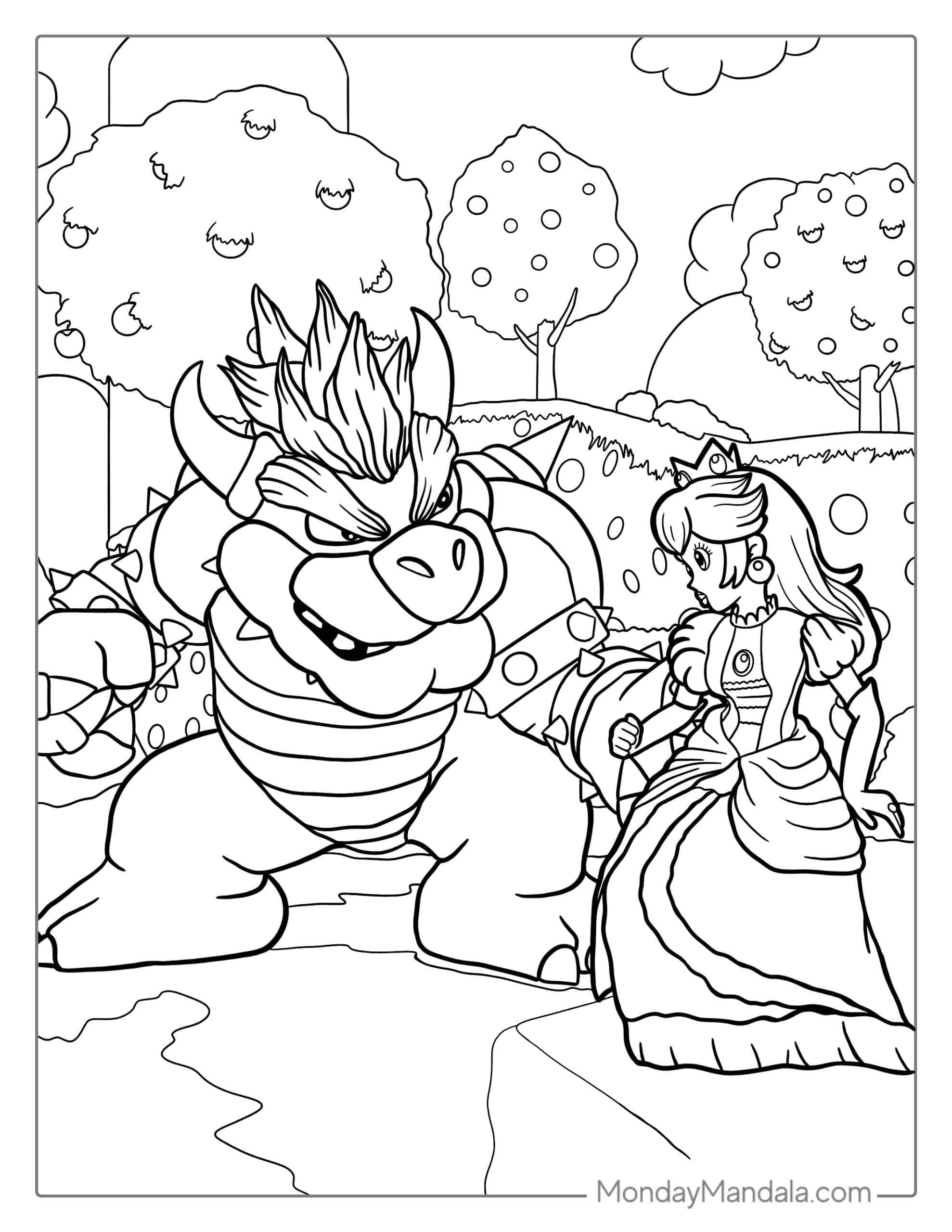 Princess peach coloring pages free pdf printables mario coloring pages coloring pages coloring book art