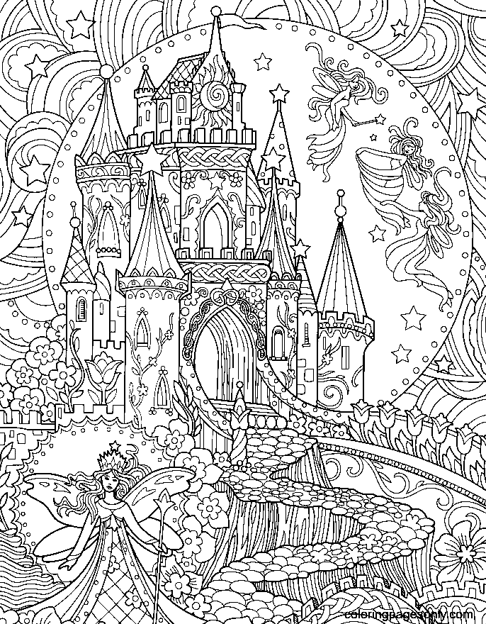 Castle coloring pages printable for free download