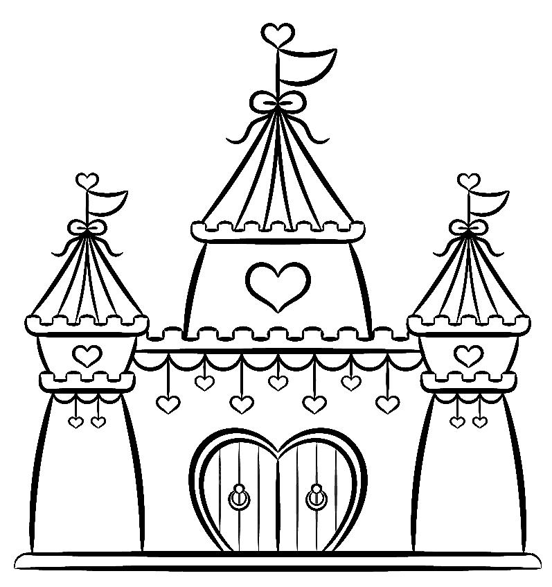 Castle coloring pages printable for free download