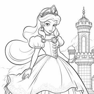 Princess peach coloring pages