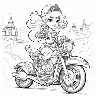 Princess peach coloring pages