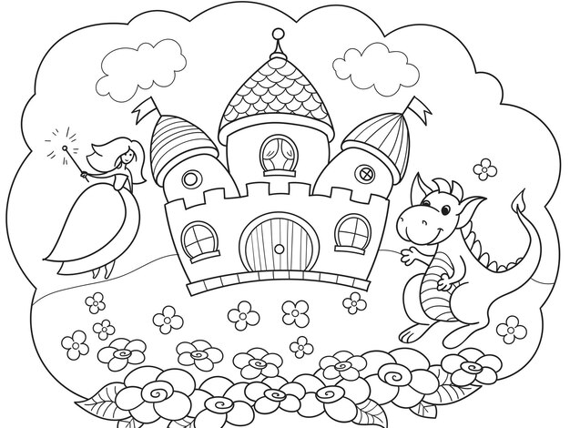 Page palace coloring images