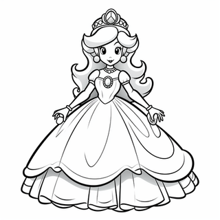 Princess peach coloring pages