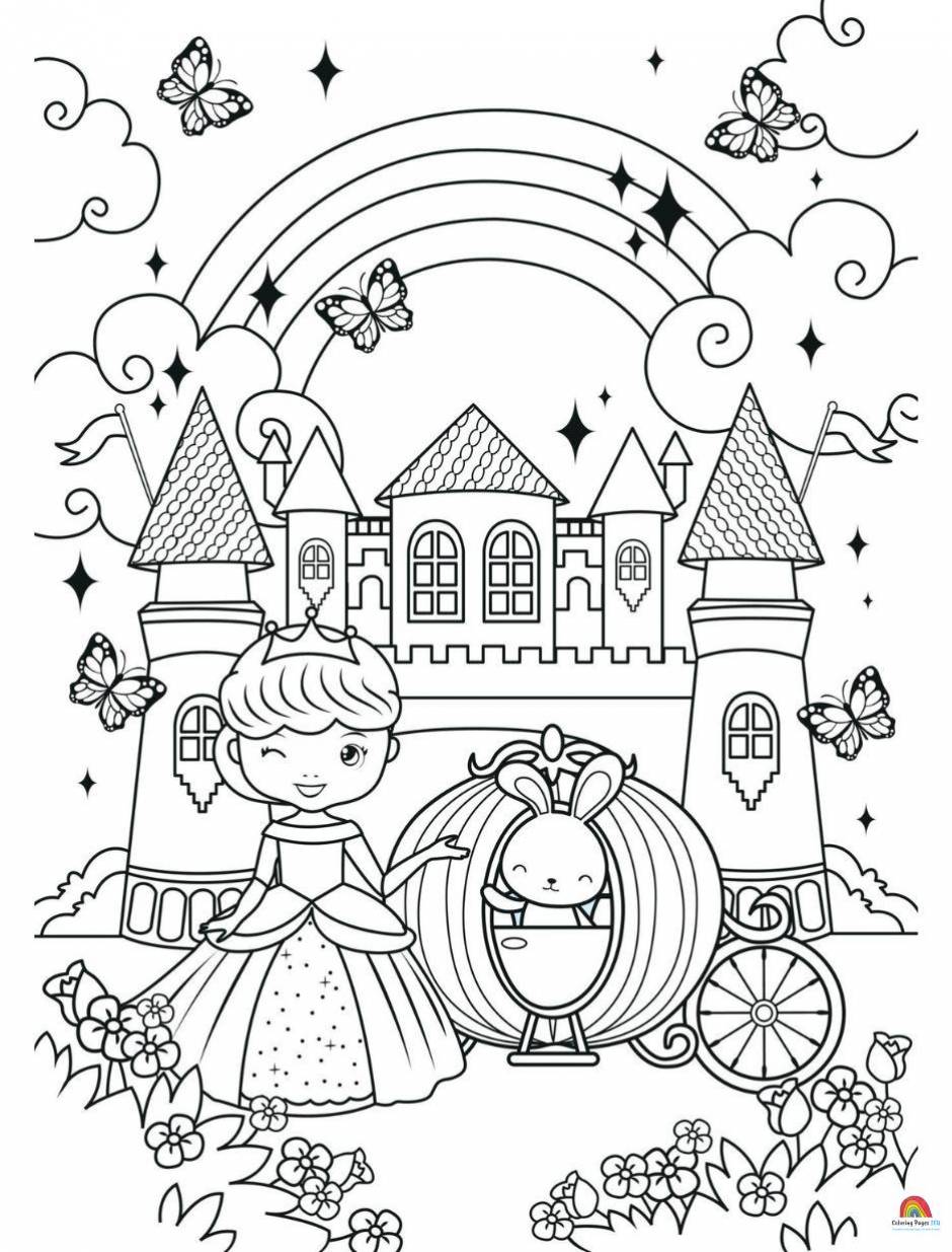 Easy princess coloring pages for kids perfect for kids