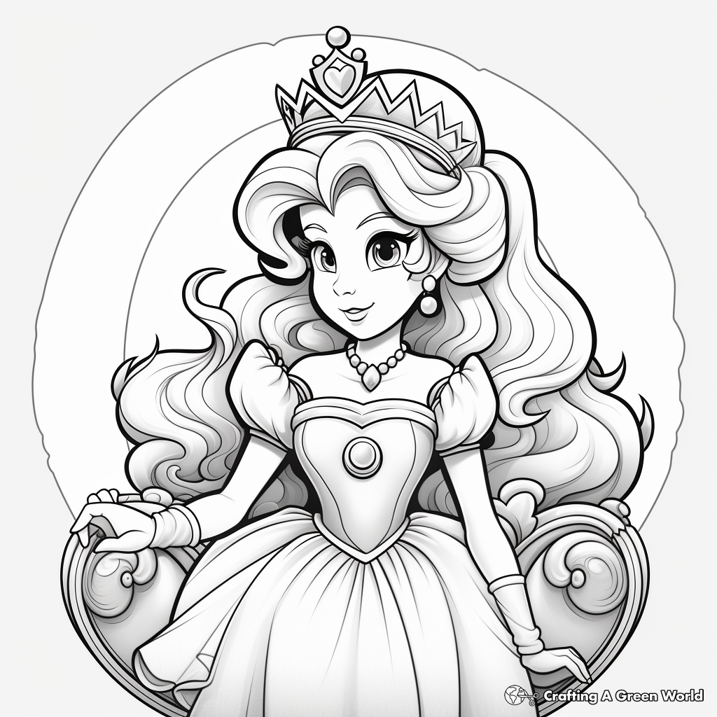 Princess peach coloring pages