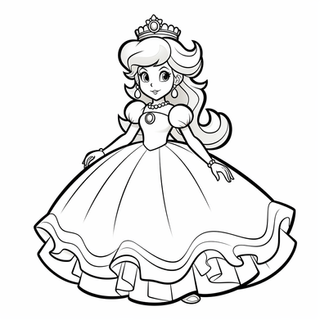 Princess peach coloring pages