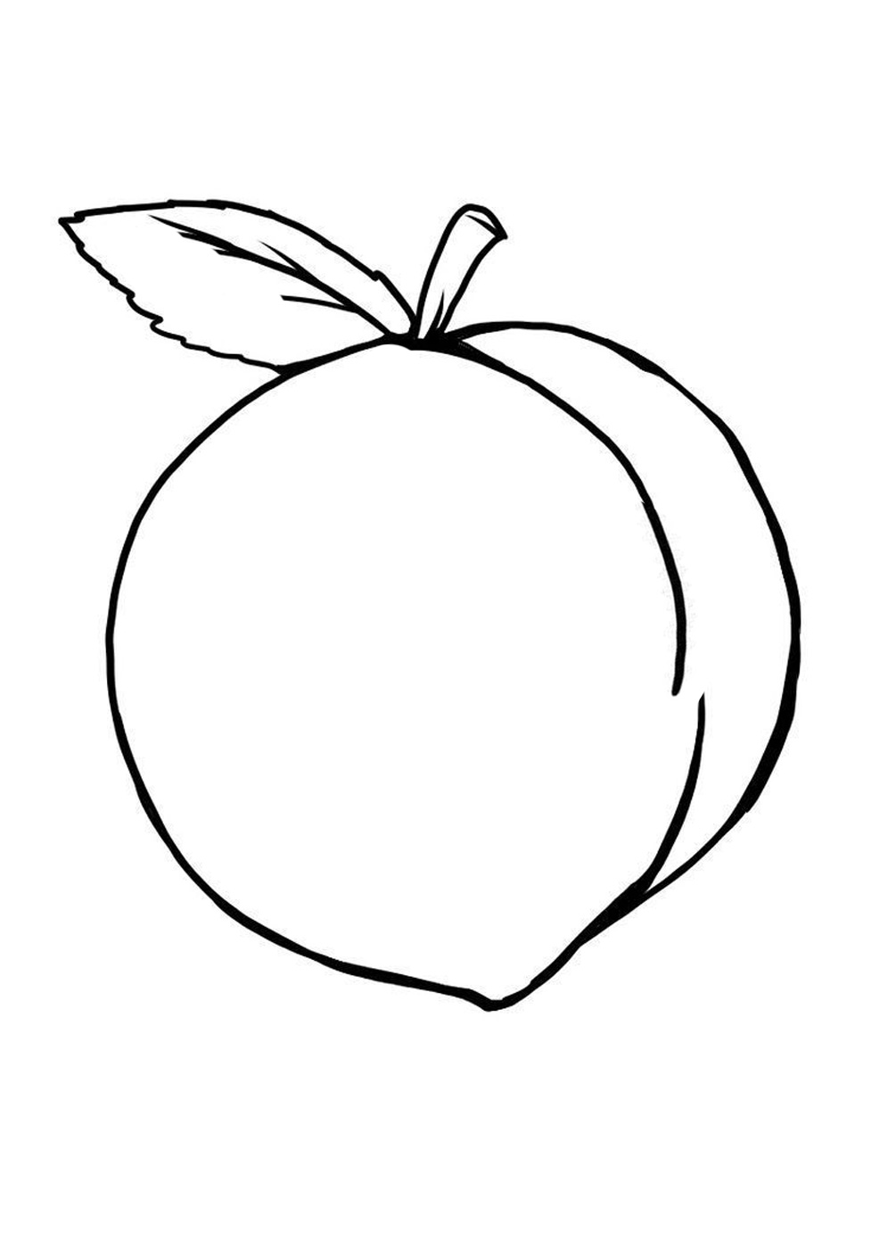 Coloring pages printable peach coloring sheets