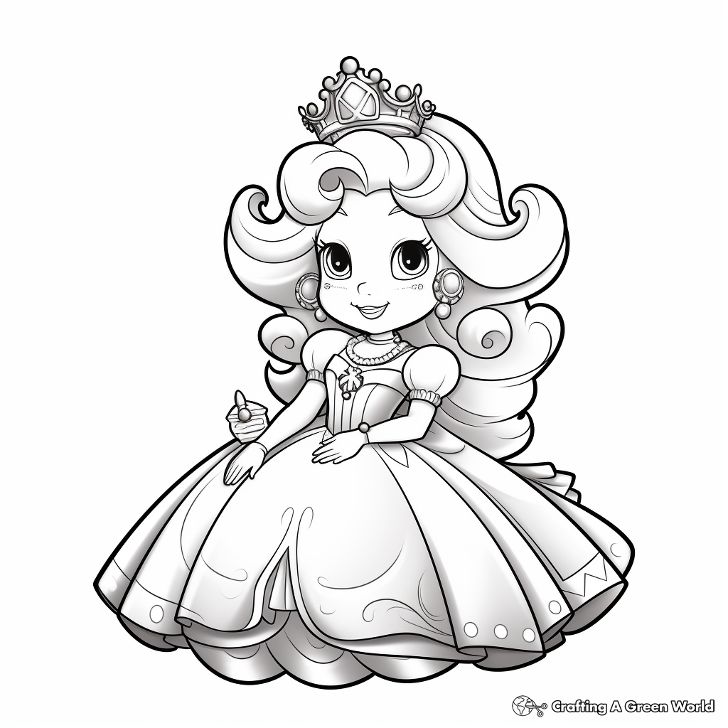 Princess peach coloring pages