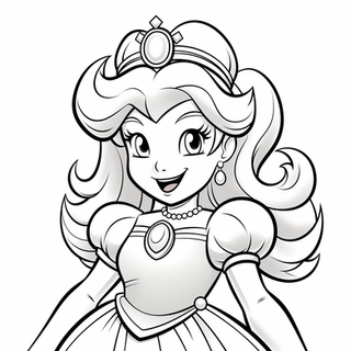 Princess peach coloring pages