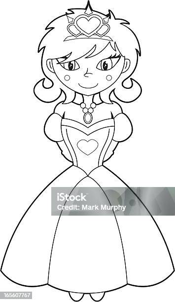 Snow white coloring page stock illustration