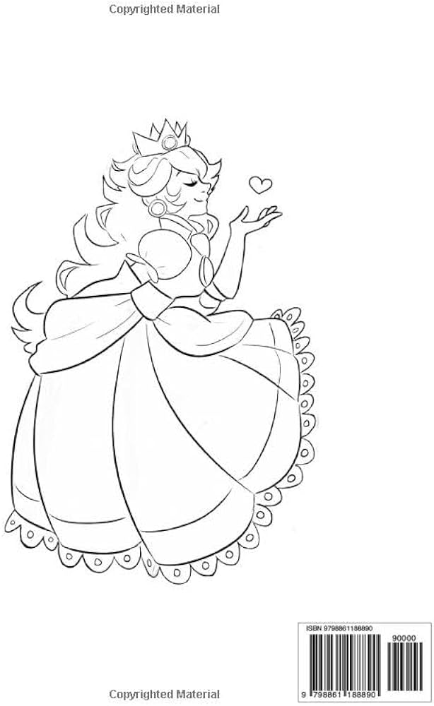 Princess peach coloring book video game princess peach coloring pages with incredible illustrations encourage creativity great melo martim books