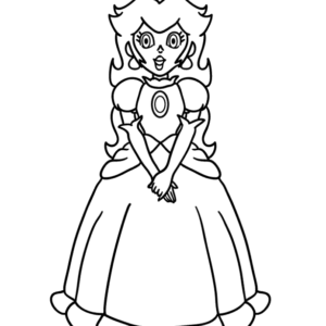 Princess peach coloring pages printable for free download