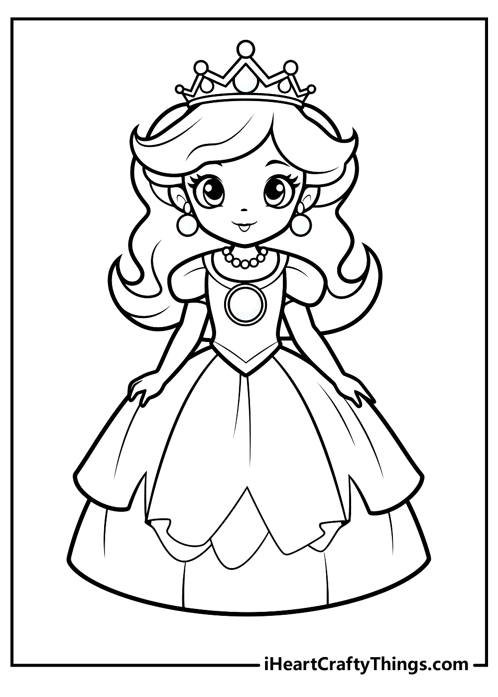 Princess peach coloring pages free printables