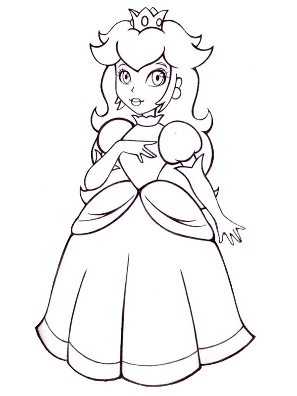 Princess peach coloring page