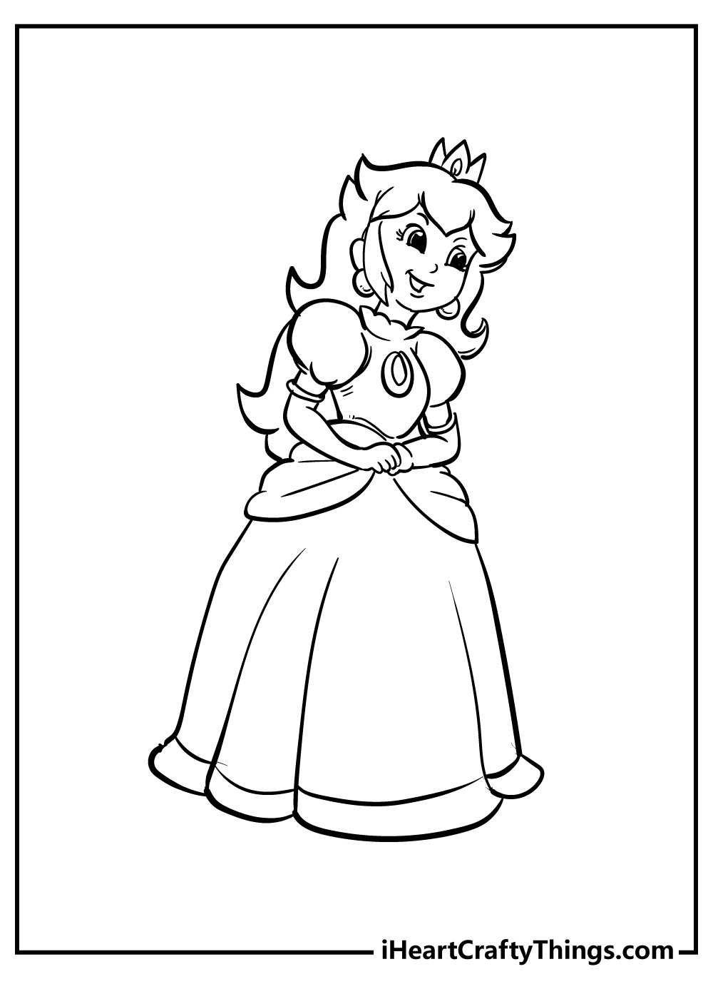 Princess peach coloring pages free printables