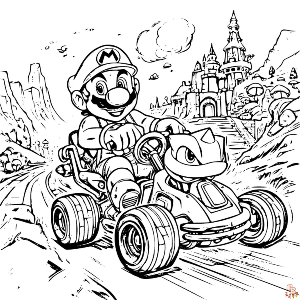 Free mario coloring pages printable for kids and adults