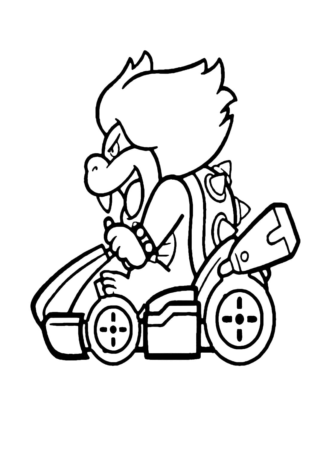 Mario kart ludwig coloring page