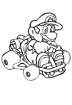 Free printable mario kart coloring pages for adults and kids