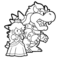 Best princess peach coloring pages for your little girl