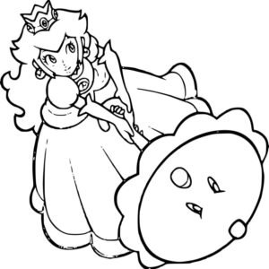 Princess peach coloring pages printable for free download