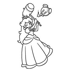 Best princess peach coloring pages for your little girl