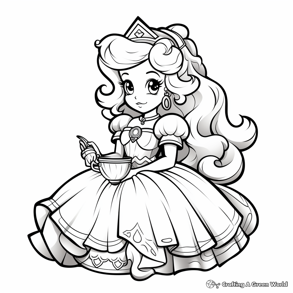 Princess peach coloring pages