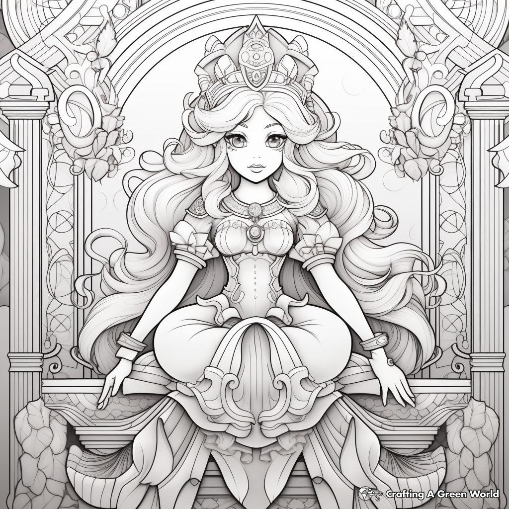 Princess peach coloring pages