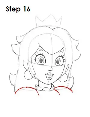 How to draw princess peach