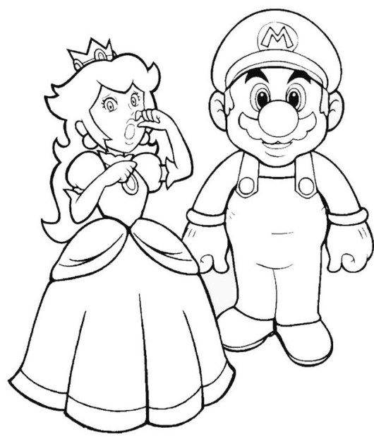 Mario saving princess peach coloring sheet princess coloring pages mario coloring pages cartoon coloring pages