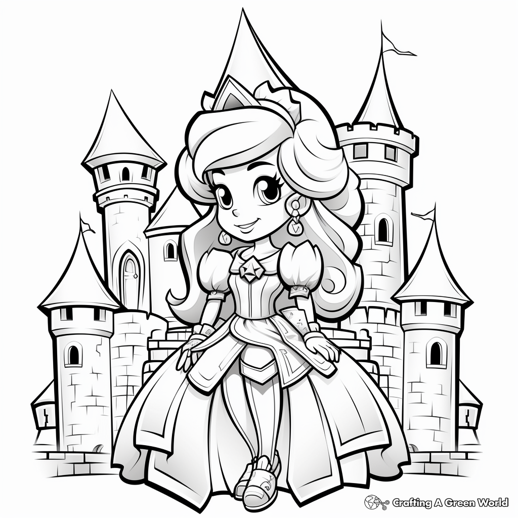 Princess peach coloring pages