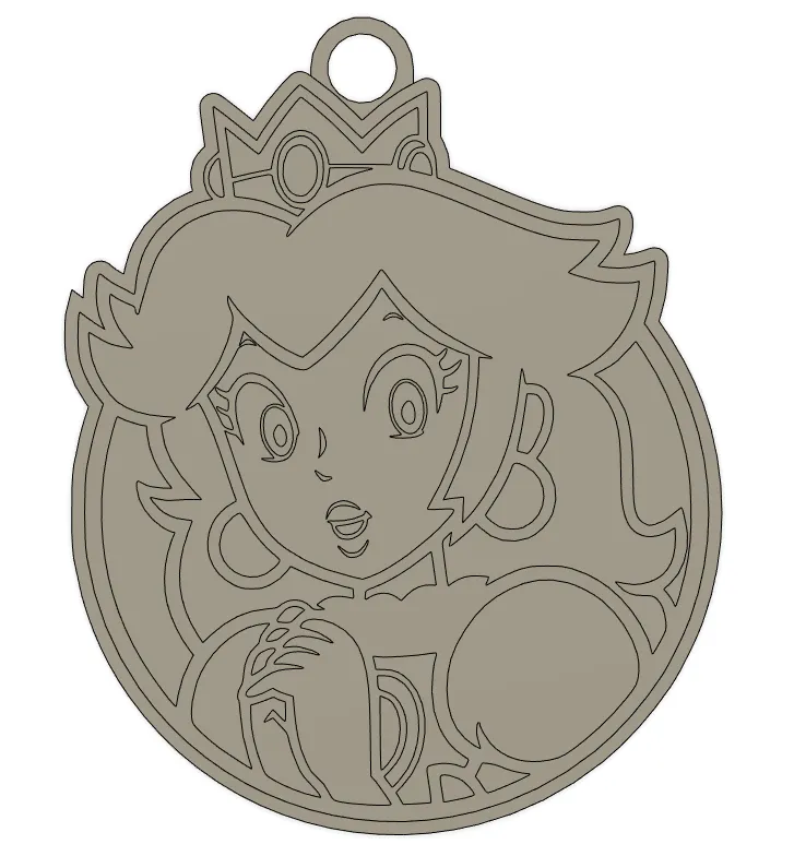 Super mario themed princess peach christmas ornament by cornerstone d download free stl model