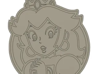 Super mario themed princess peach christmas ornament by cornerstone d download free stl model