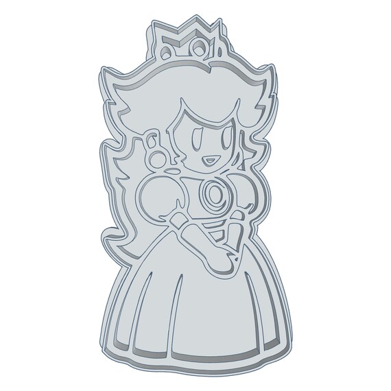 Princess peach cookie cutter imprints and cuts download