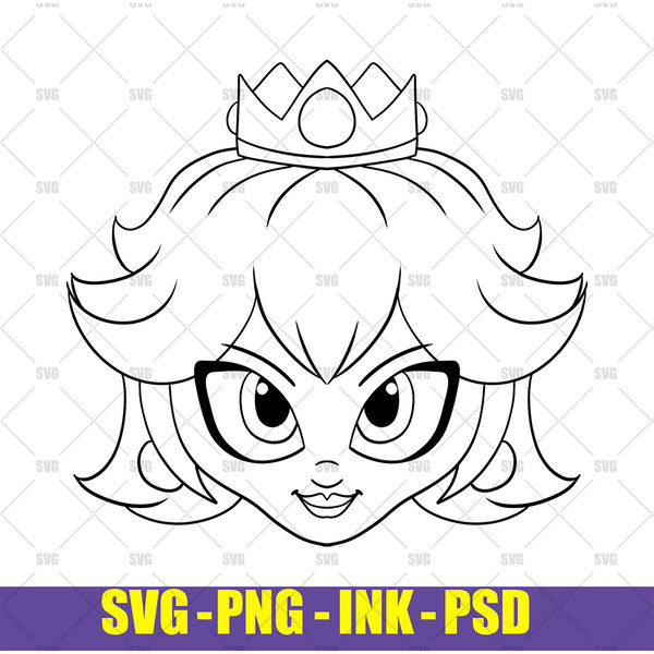 Princess peach super mario svg princess peach super mario