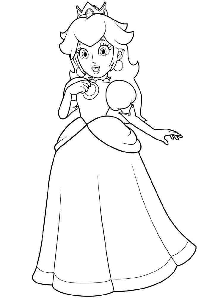 Princess peach coloring pages