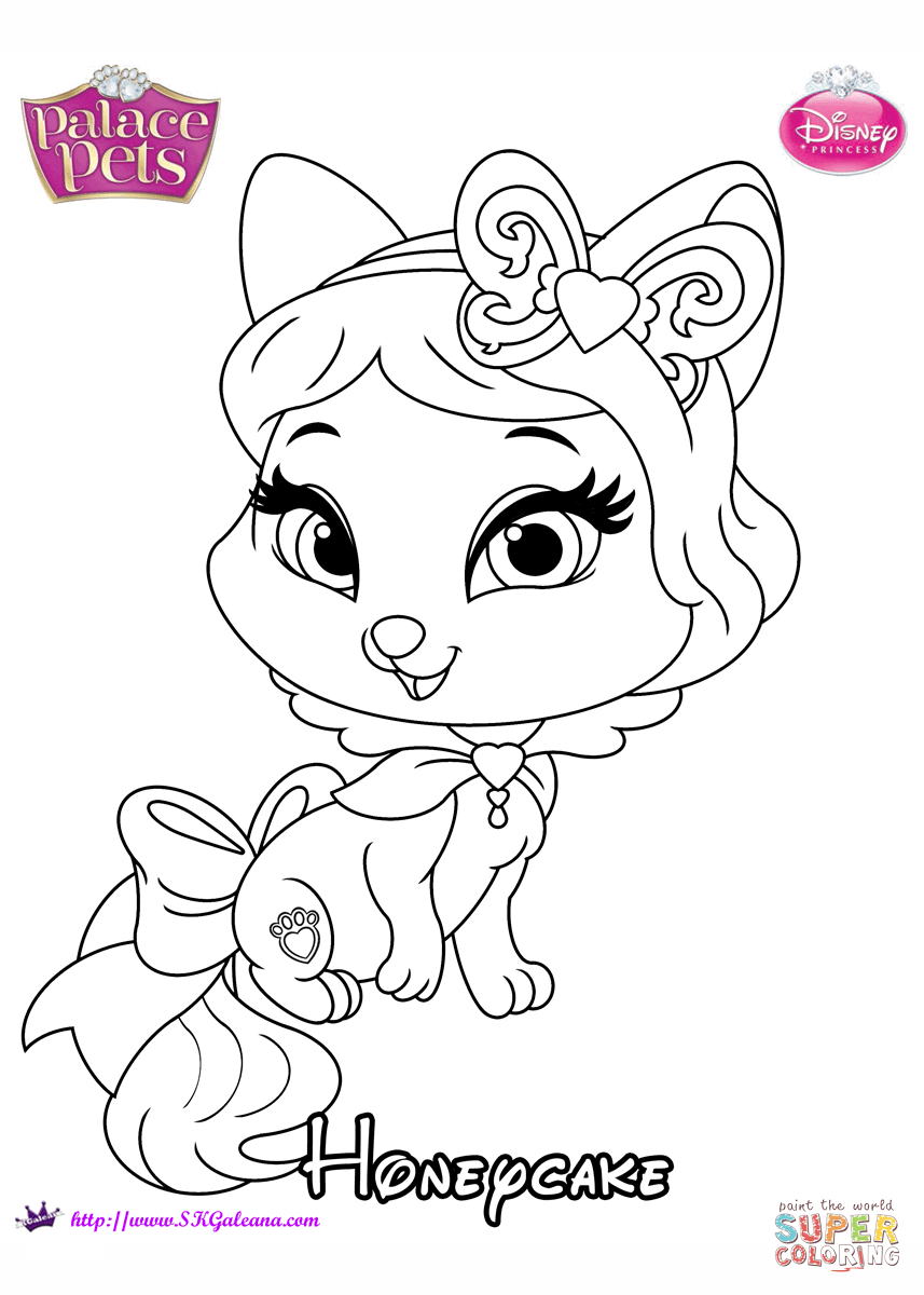 Honeycake princess coloring page free printable coloring pages