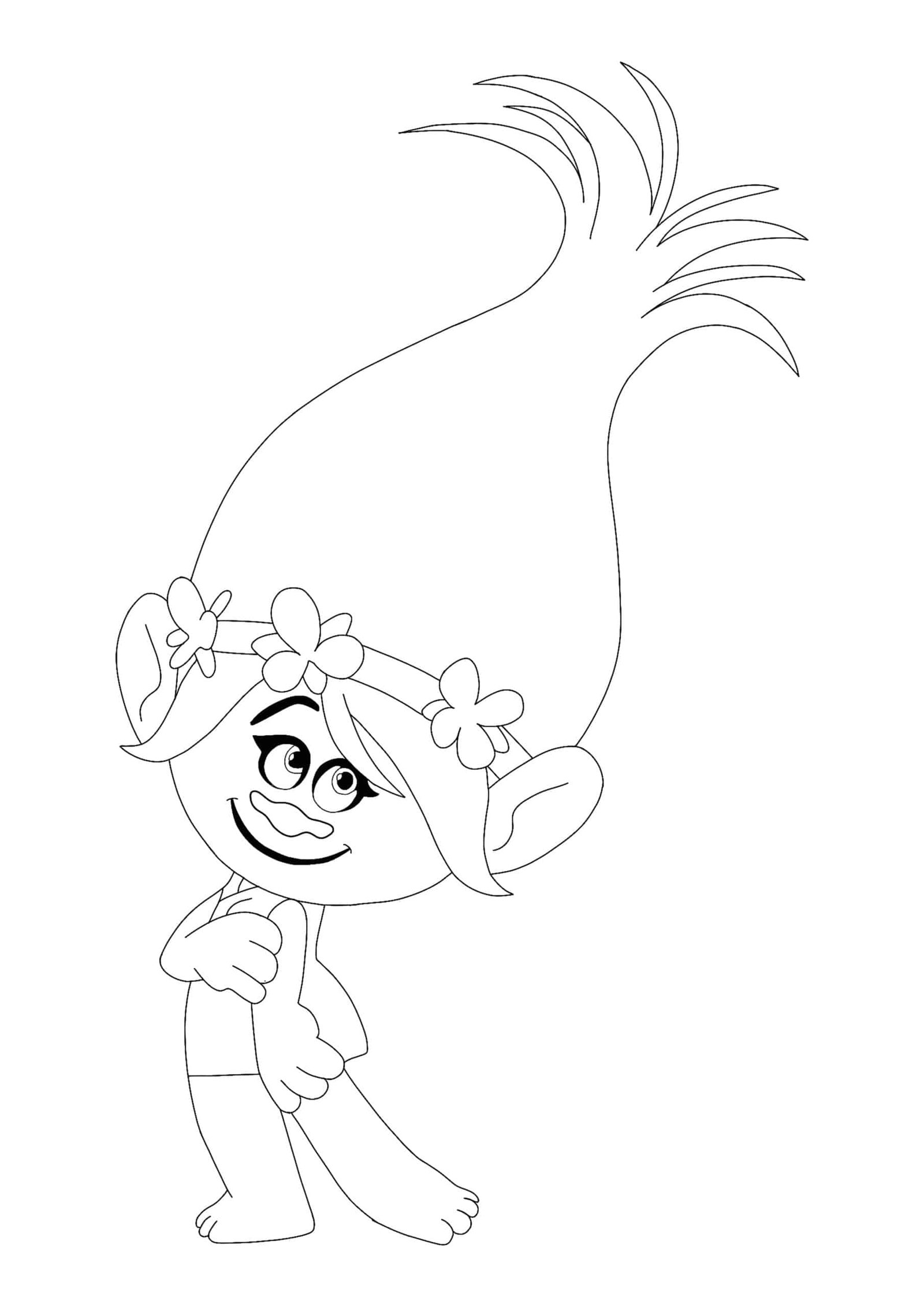 Princess poppy coloring pages