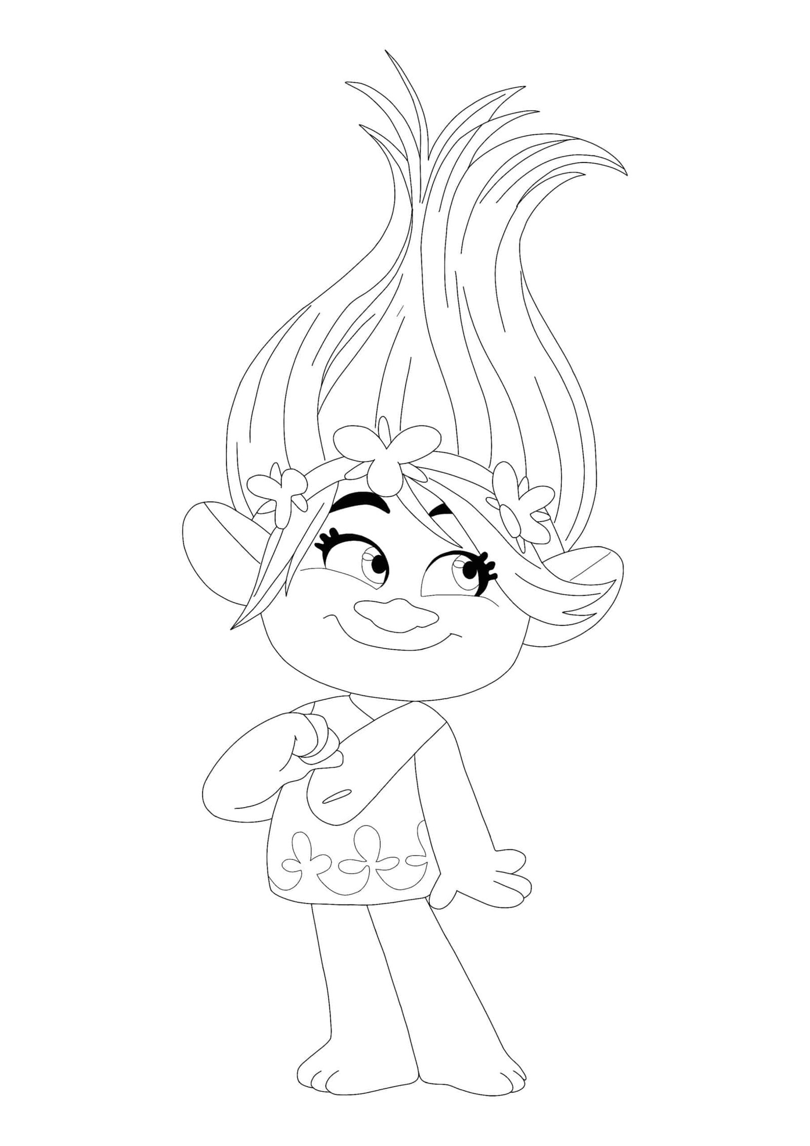 Princess poppy from trolls coloring pages